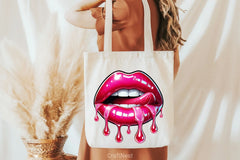 Pink Glossy Dripping Lips Clipart Bundle - CraftNest - Digital Crafting and Art