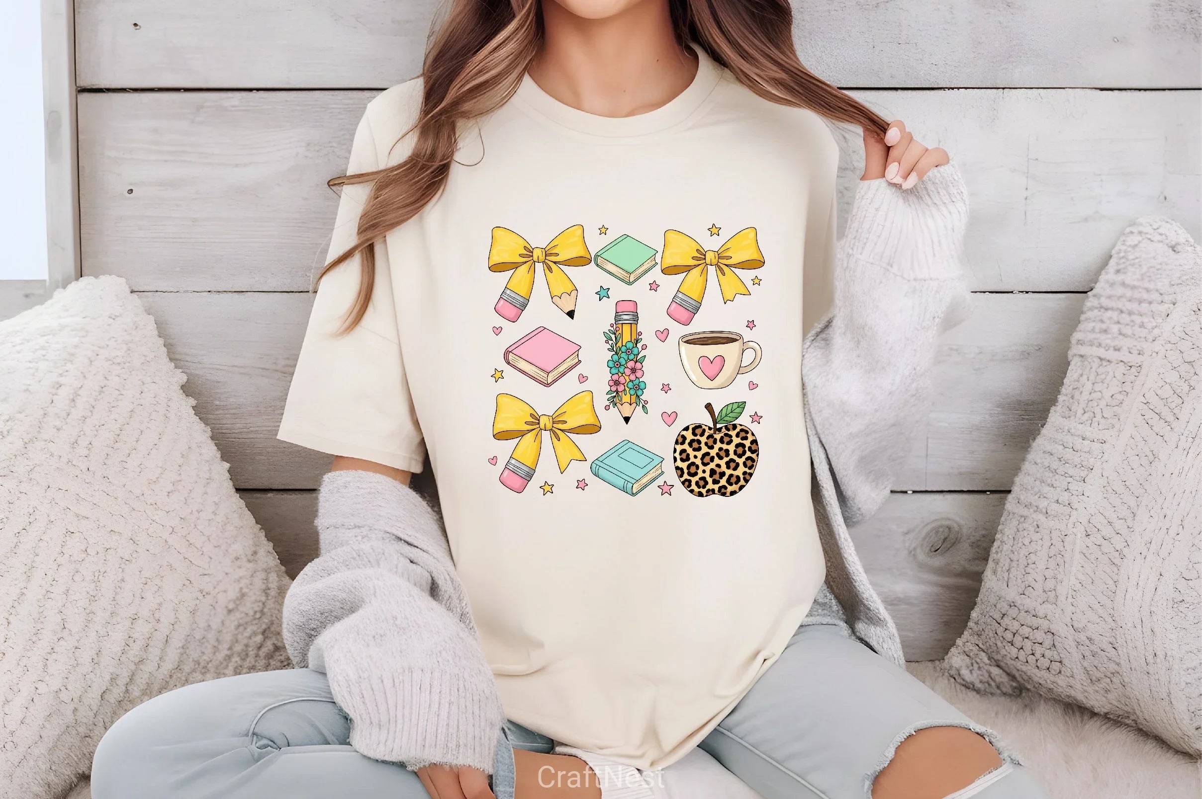 Back to School Teacher Bow Clipart Bundle - CraftNest - Digital Crafting and Art