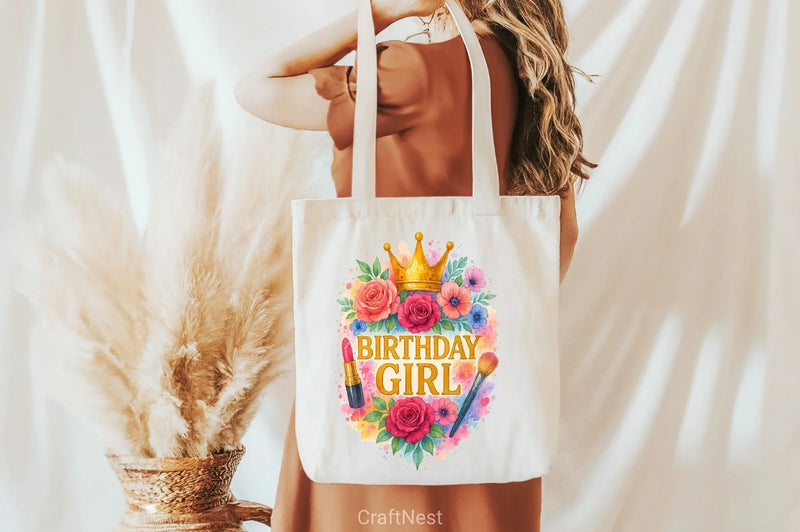 Birthday Girl Floral Clipart Bundle 3 - CraftNest - Digital Crafting and Art