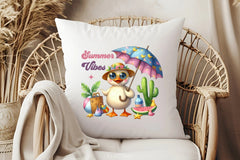 Funny Duck Summer Vibes Clipart Bundle - CraftNest - Digital Crafting and Art