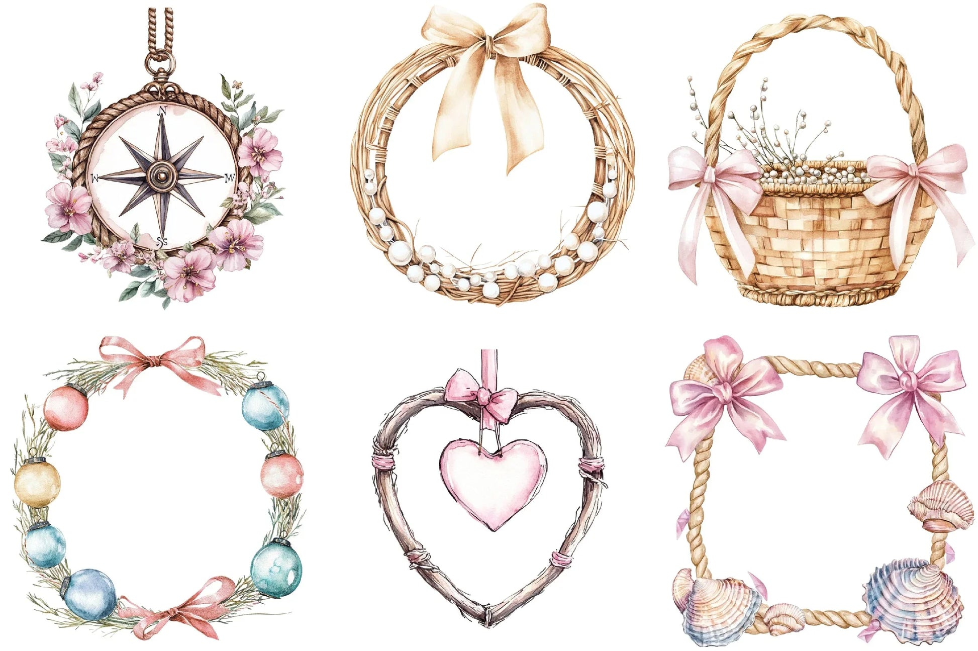 Coquette Coastal Fisherman Clipart Bundle 2 - CraftNest - Digital Crafting and Art