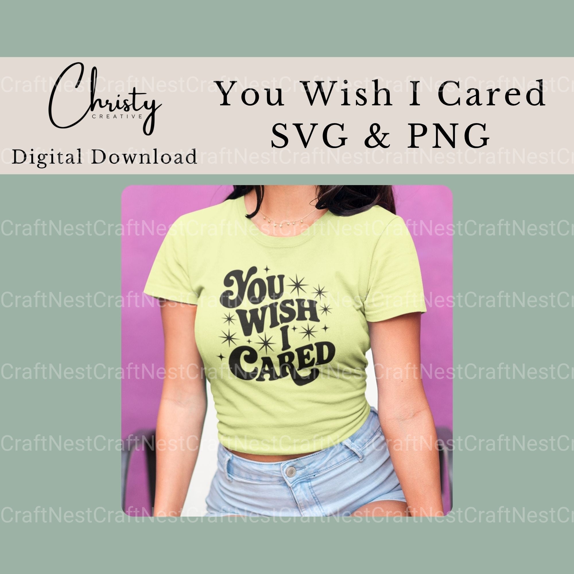 You Wish I Cared Pngs & SVG Bundle
