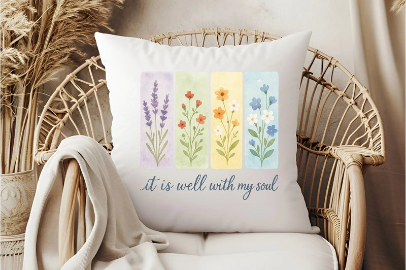 Brushstroke Floral Christian Flower Clipart Bundle - CraftNest - Digital Crafting and Art