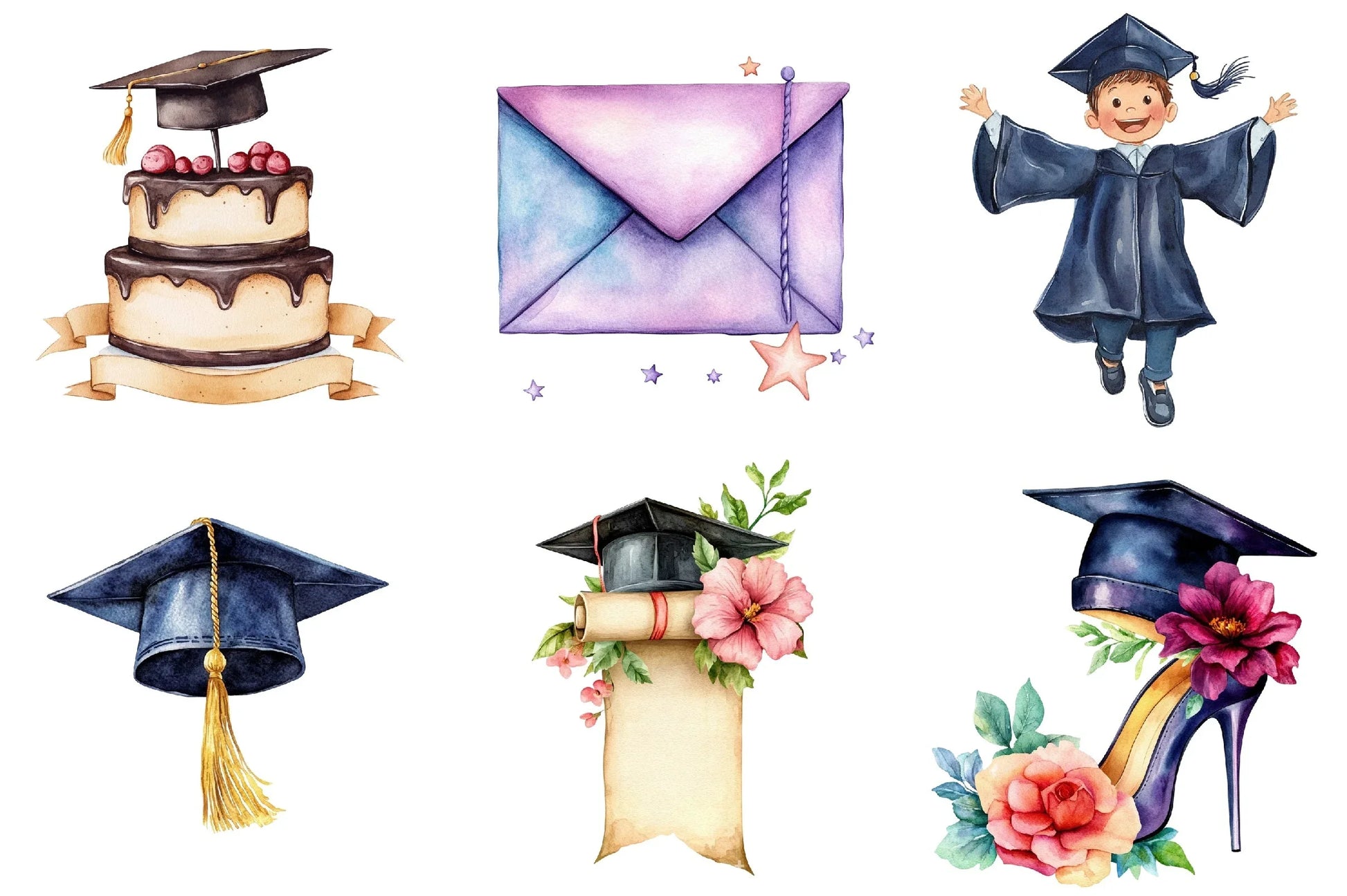 Graduation Set Clipart Bundle - CraftNest - Digital Crafting and Art