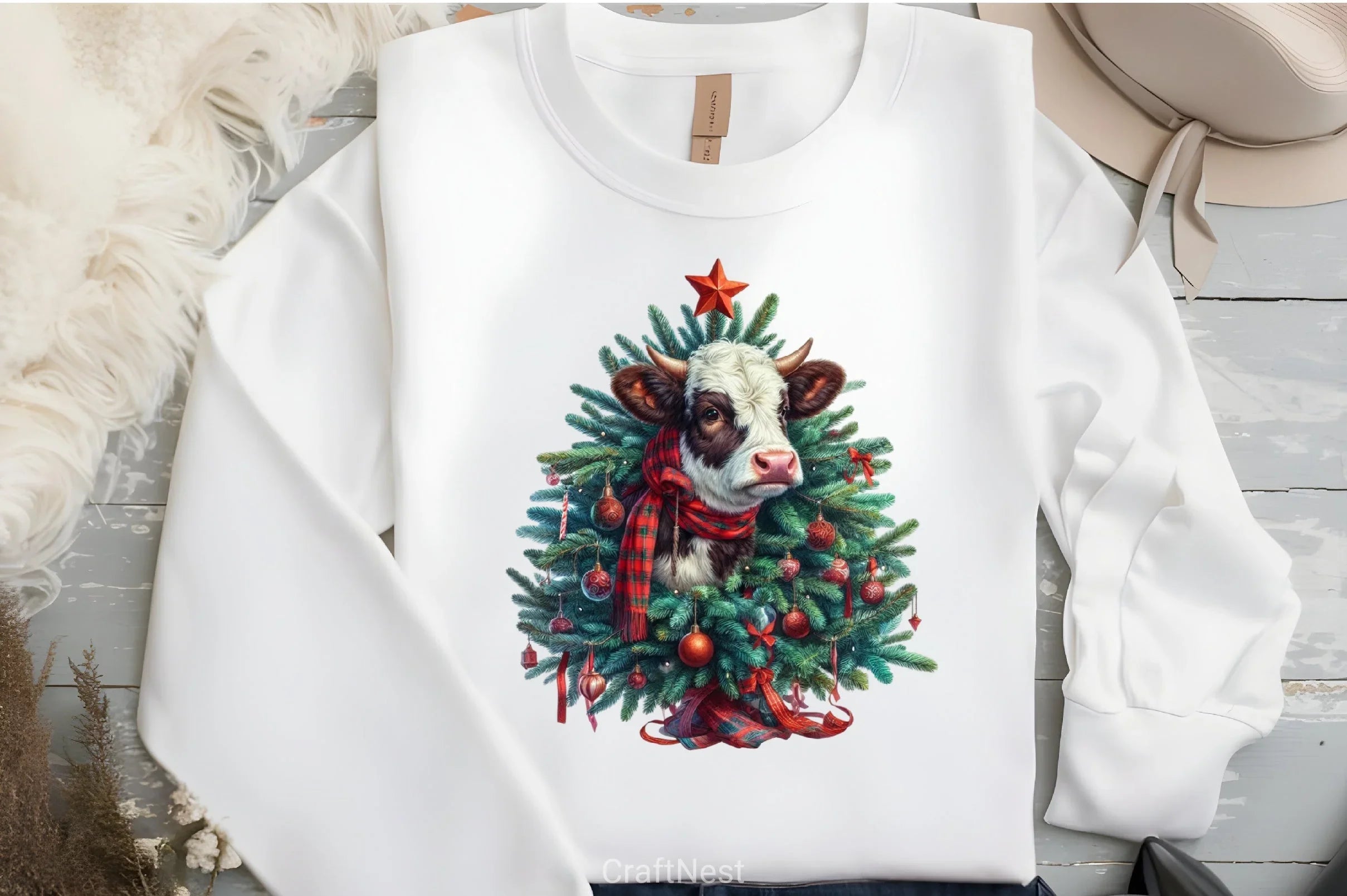 Animal Christmas Tree Clipart Bundle 1 - CraftNest - Digital Crafting and Art