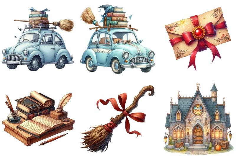 Cute Magic School Clipart Bundle - CraftNest - Digital Crafting and Art