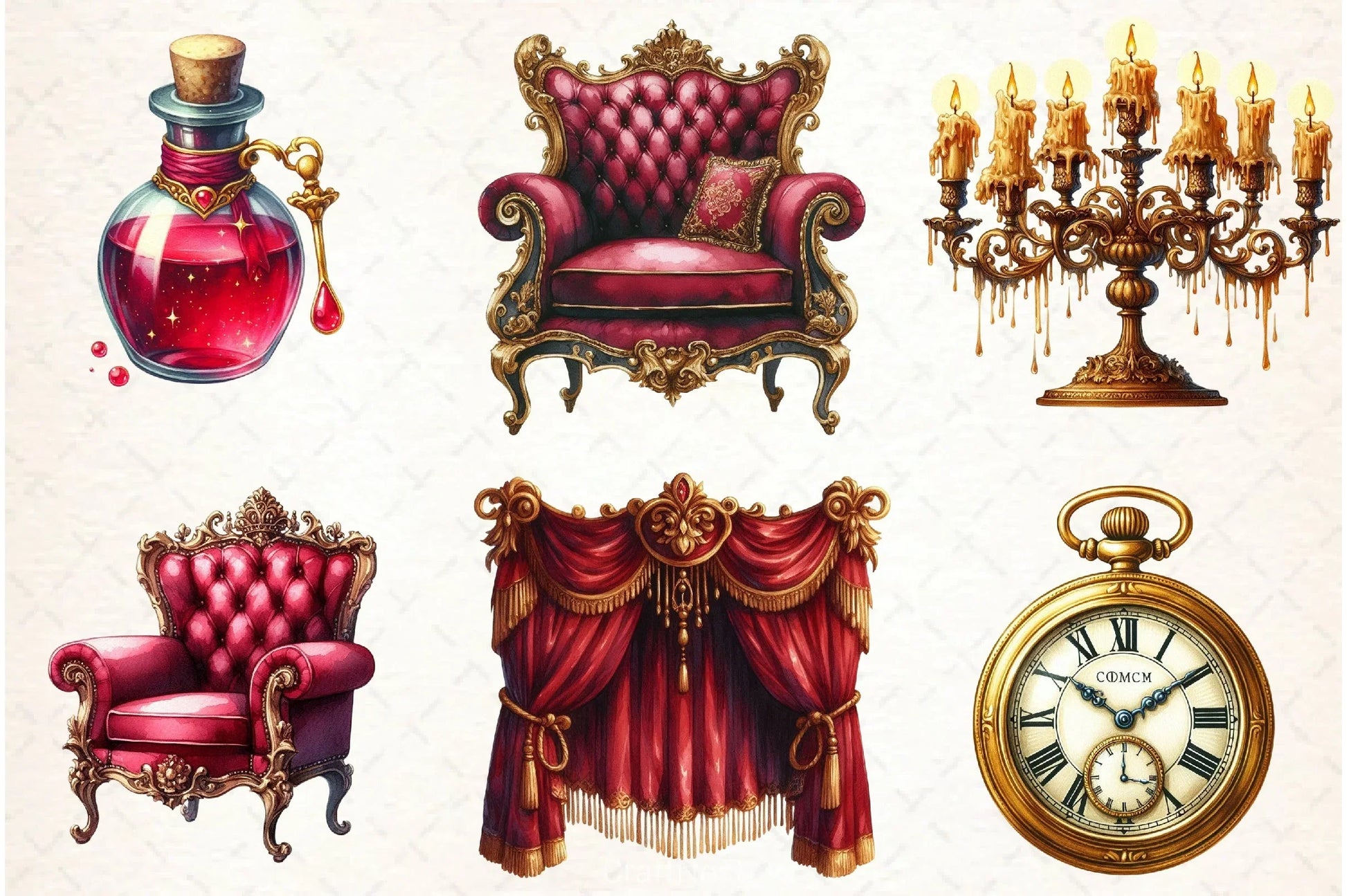 Gilded Reverie Clipart Bundle - CraftNest - Digital Crafting and Art