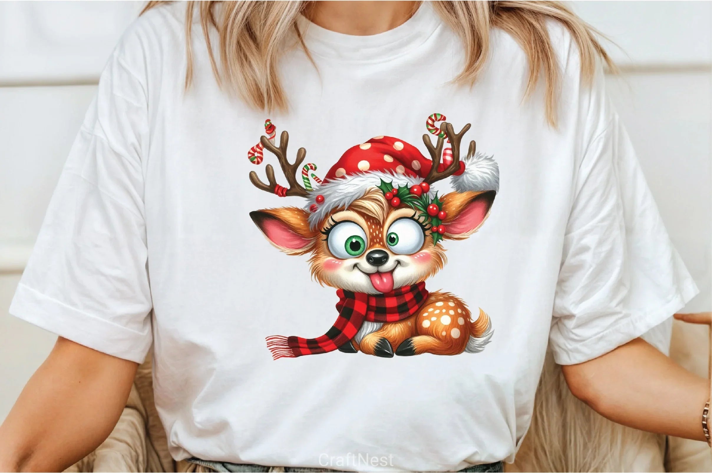 Funny Reindeer Clipart Bundle - CraftNest - Digital Crafting and Art