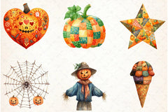 Halloween Patchwork Clipart Bundle - CraftNest - Digital Crafting and Art