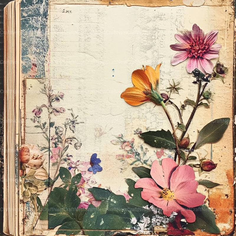 Vintage Floral Collage Clipart Bundle - CraftNest - Digital Crafting and Art