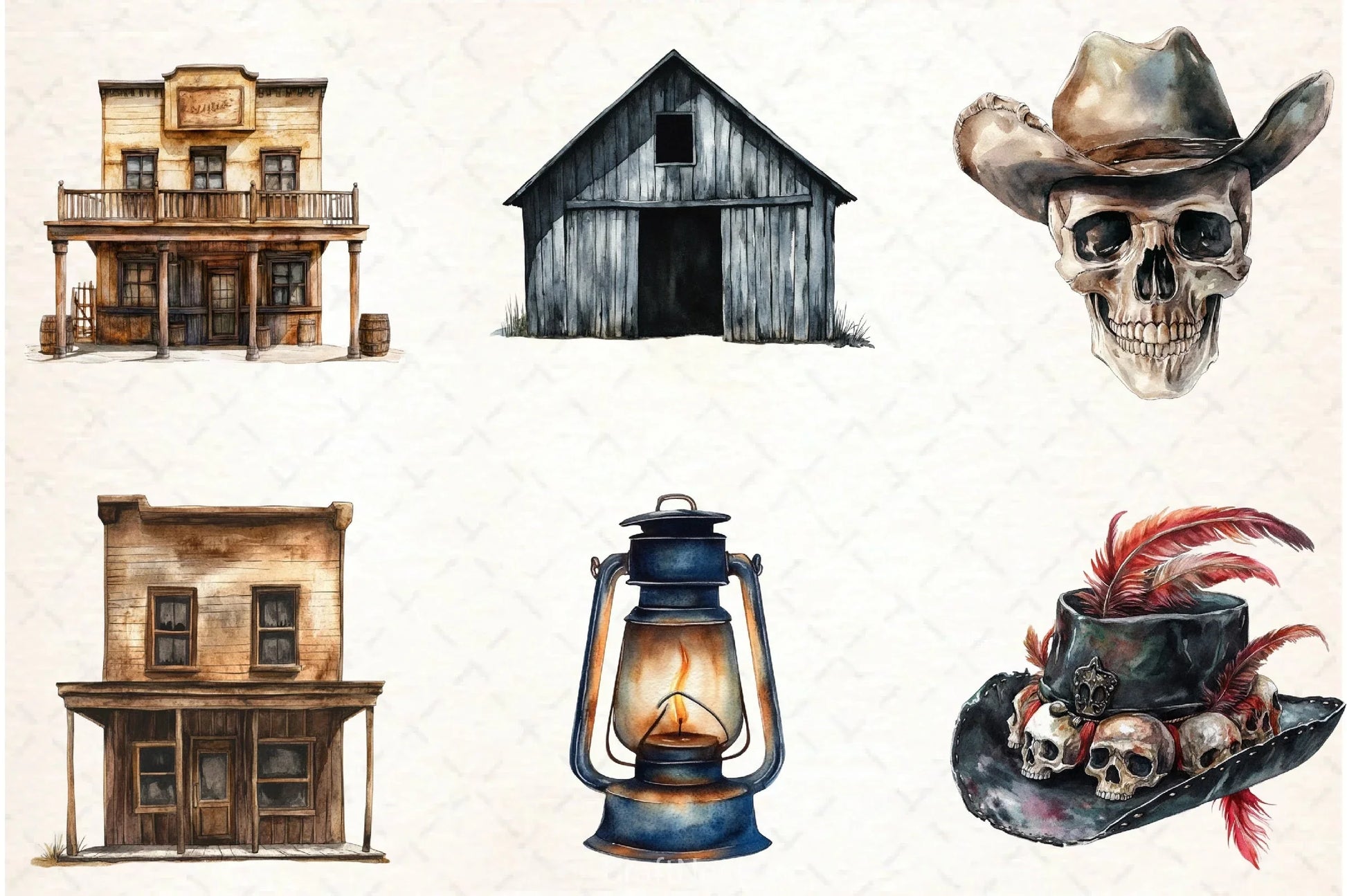 Western Gothic Clipart Bundle - CraftNest - Digital Crafting and Art