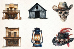 Western Gothic Clipart Bundle - CraftNest - Digital Crafting and Art