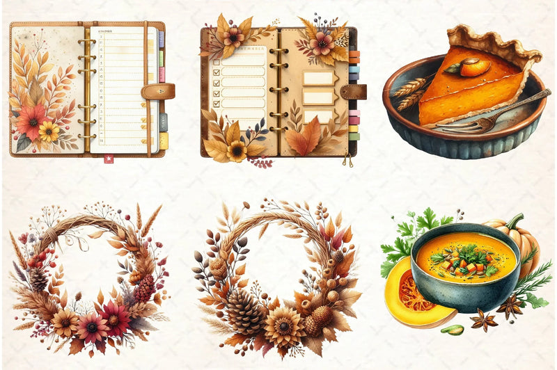 Autumn Cozy Fall Clipart Bundle 5 - CraftNest - Digital Crafting and Art