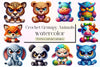 Crochet Grumpy Animals Clipart Bundle