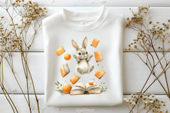 Bunny With Book Clipart Bundle 1 - CraftNest - Digital Crafting and Art