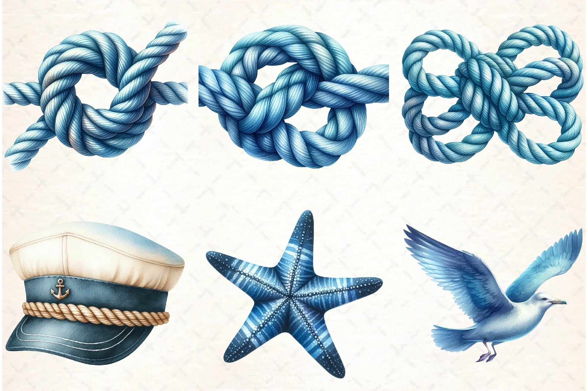 Blue Nautical Clipart Bundle - CraftNest - Digital Crafting and Art