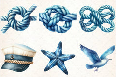 Blue Nautical Clipart Bundle - CraftNest - Digital Crafting and Art