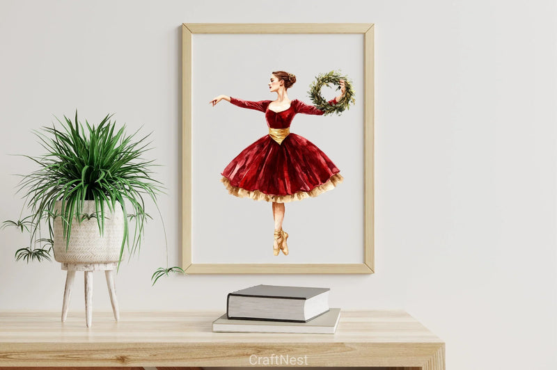 Christmas Ballerina Clipart Bundle - CraftNest - Digital Crafting and Art