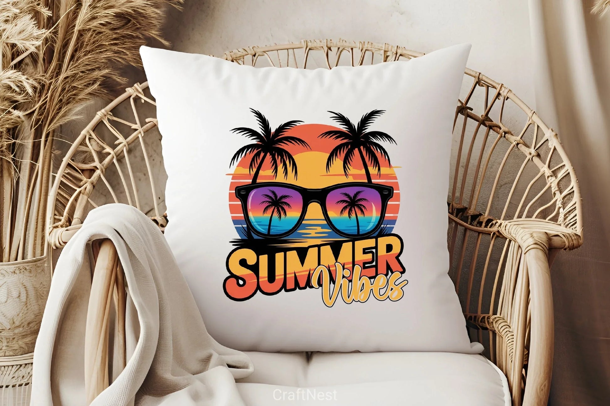 Vibrant Summer Vibes Clipart Bundle - CraftNest - Digital Crafting and Art