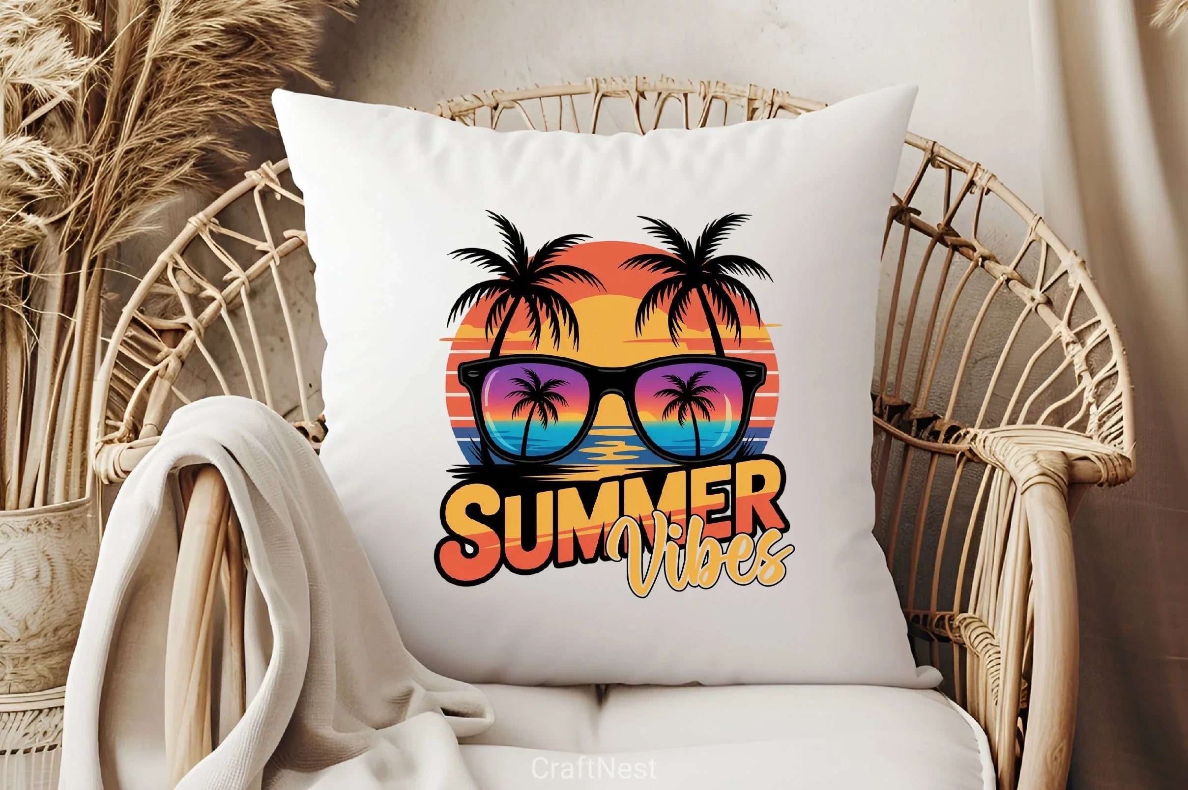 Vibrant Summer Vibes Clipart Bundle - CraftNest - Digital Crafting and Art