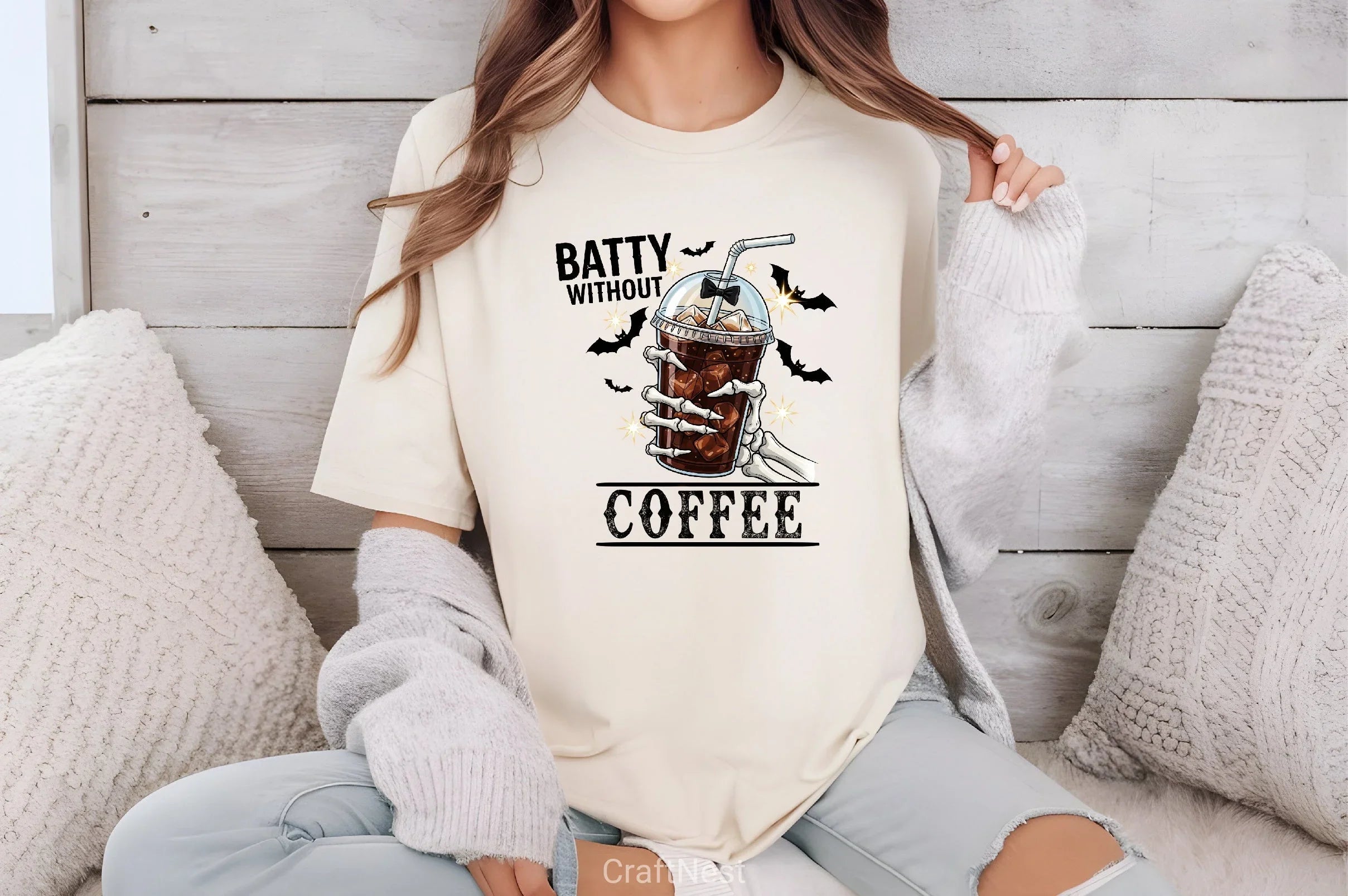 Batty Without Coffee Halloween Clipart Bundle - CraftNest - Digital Crafting and Art