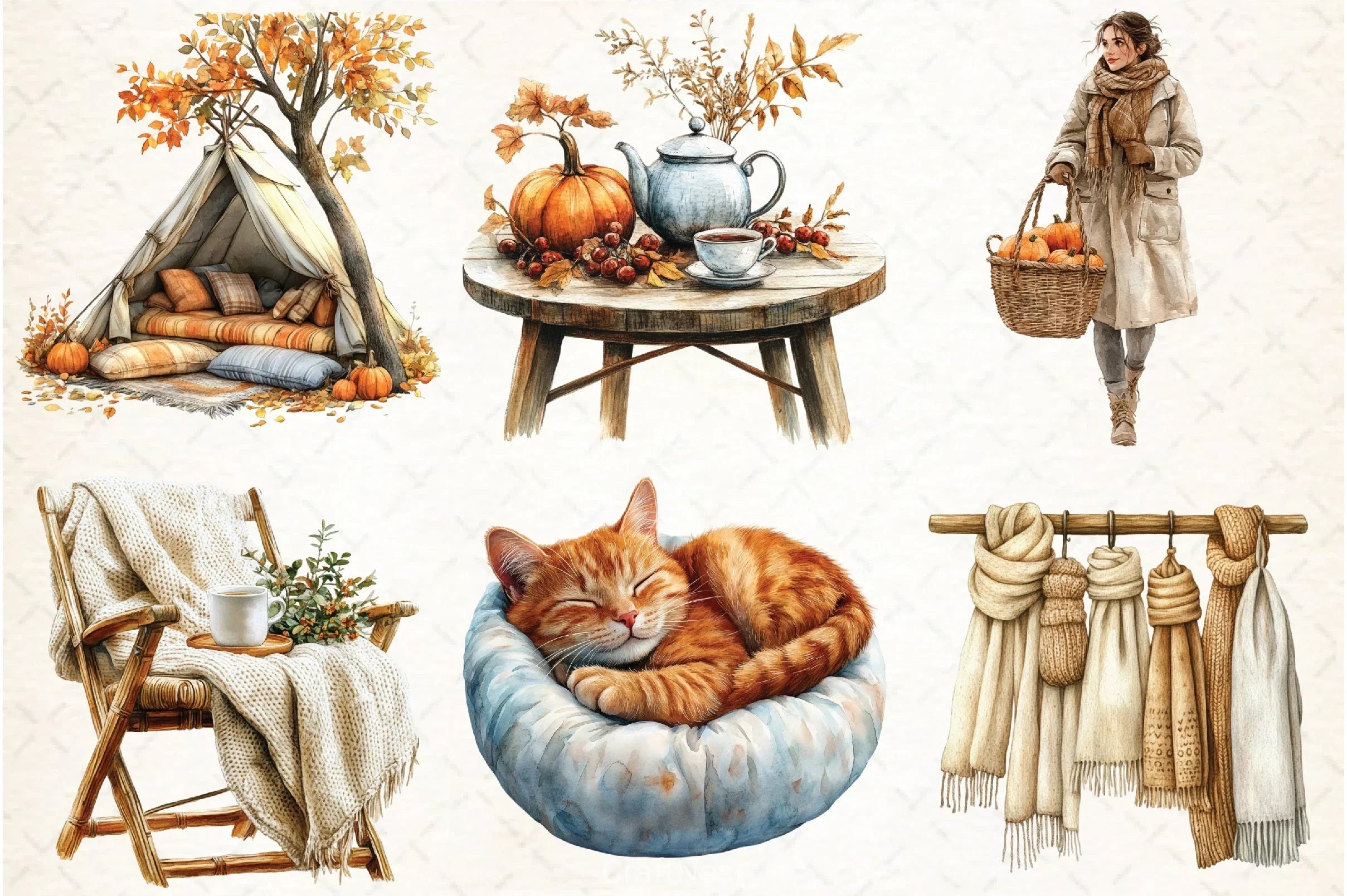 Autumn Mood Clipart Bundle 2 - CraftNest - Digital Crafting and Art