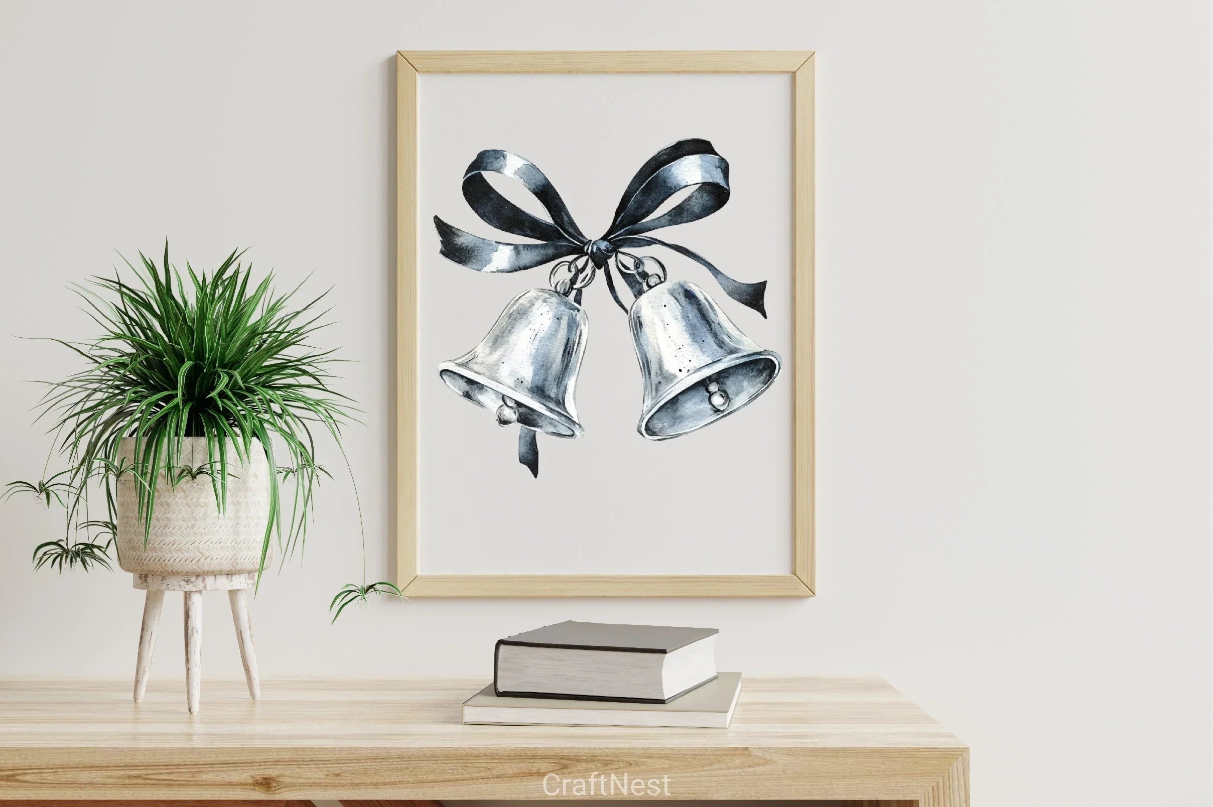 Black & White Christmas Clipart Bundle 2 - CraftNest - Digital Crafting and Art