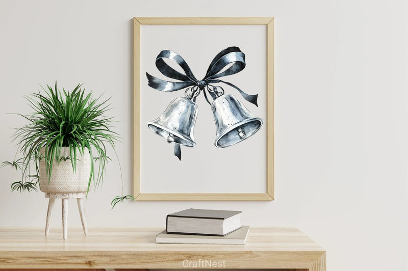 Black & White Christmas Clipart Bundle 2 - CraftNest - Digital Crafting and Art