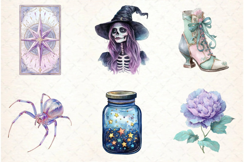 Pastel Spooky Halloween Clipart Bundle - CraftNest - Digital Crafting and Art