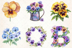 Pansy Flowers Clipart Bundle - CraftNest - Digital Crafting and Art