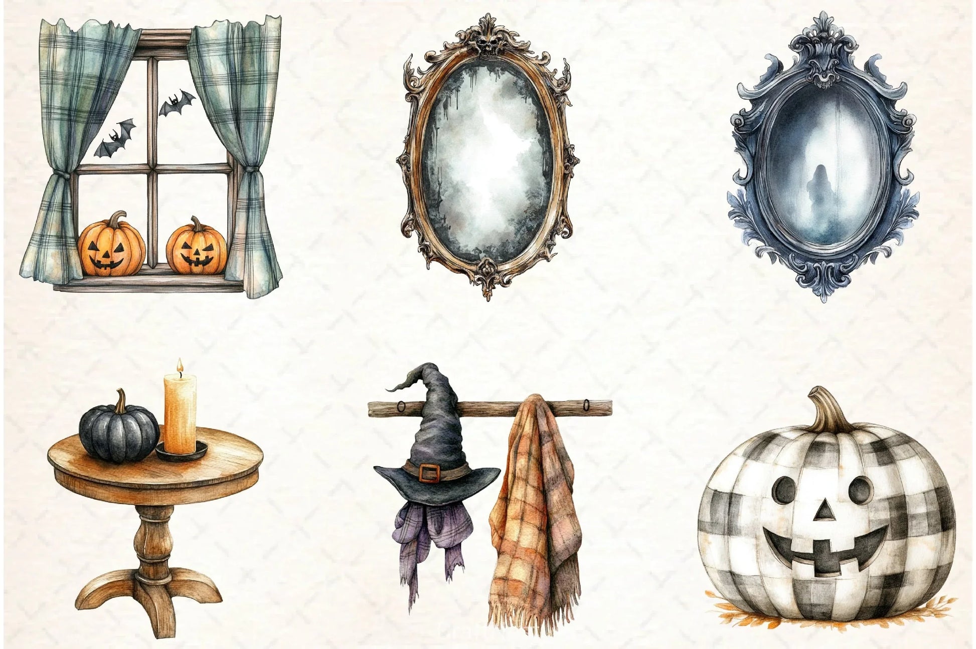 Creepy Cozy Halloween Clipart Bundle 1 - CraftNest - Digital Crafting and Art