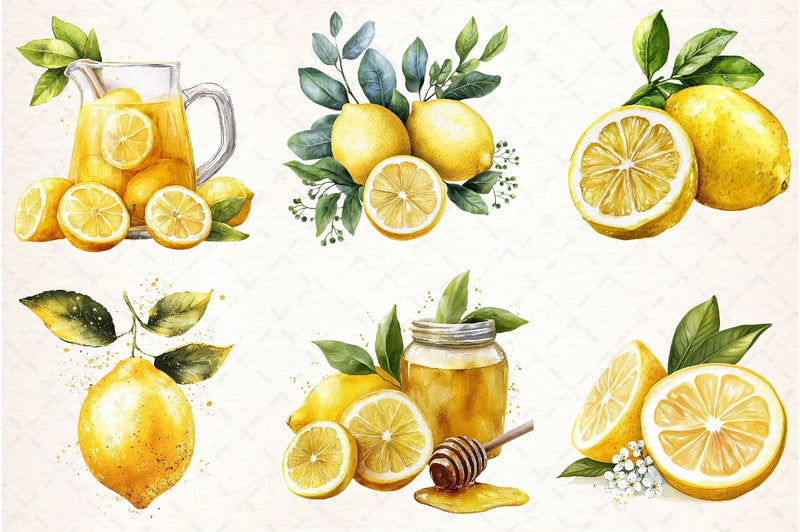 Lemon Clipart Bundle 7 - CraftNest - Digital Crafting and Art