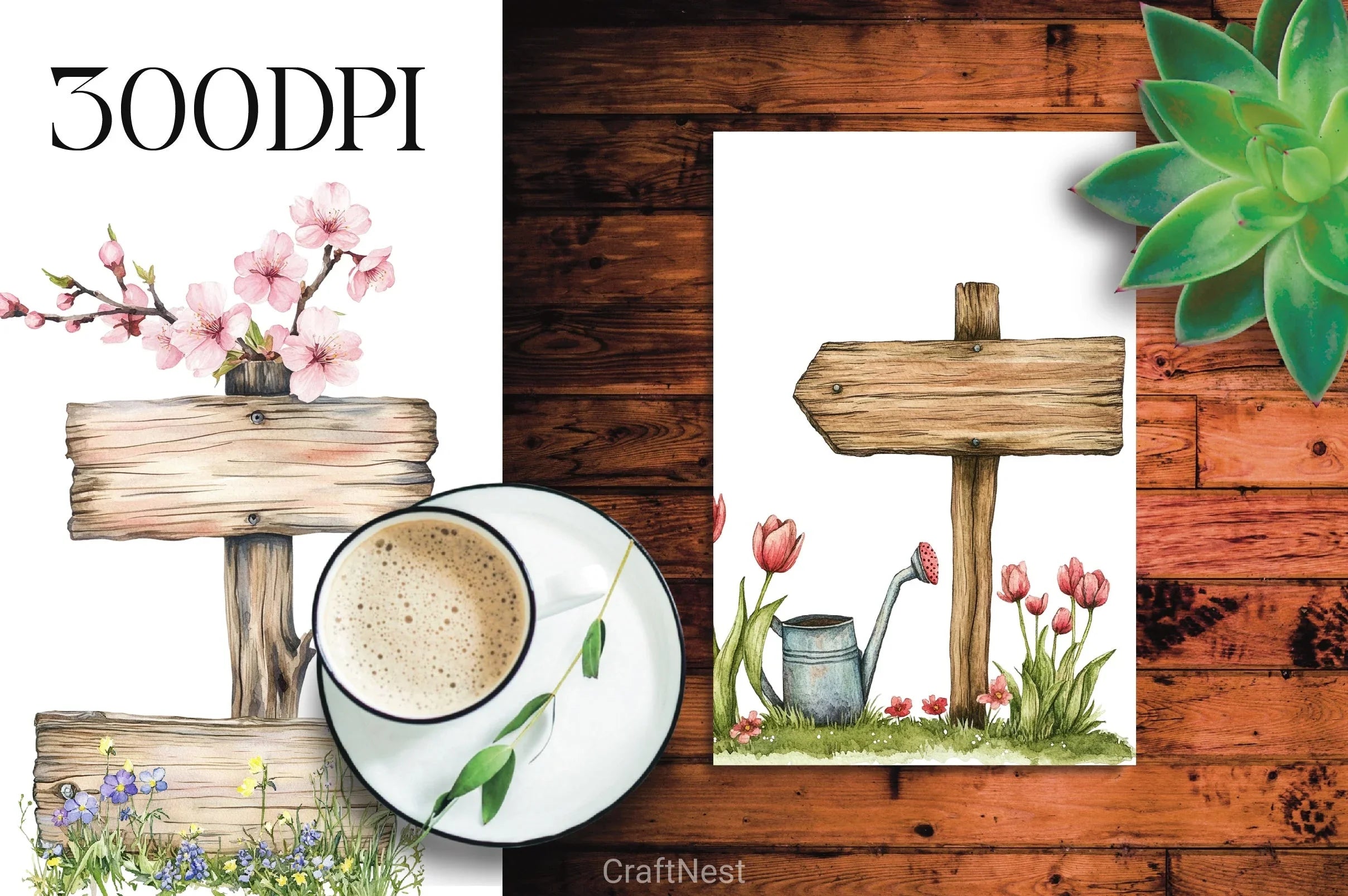 Spring Sign Board Clipart Bundle - CraftNest - Digital Crafting and Art