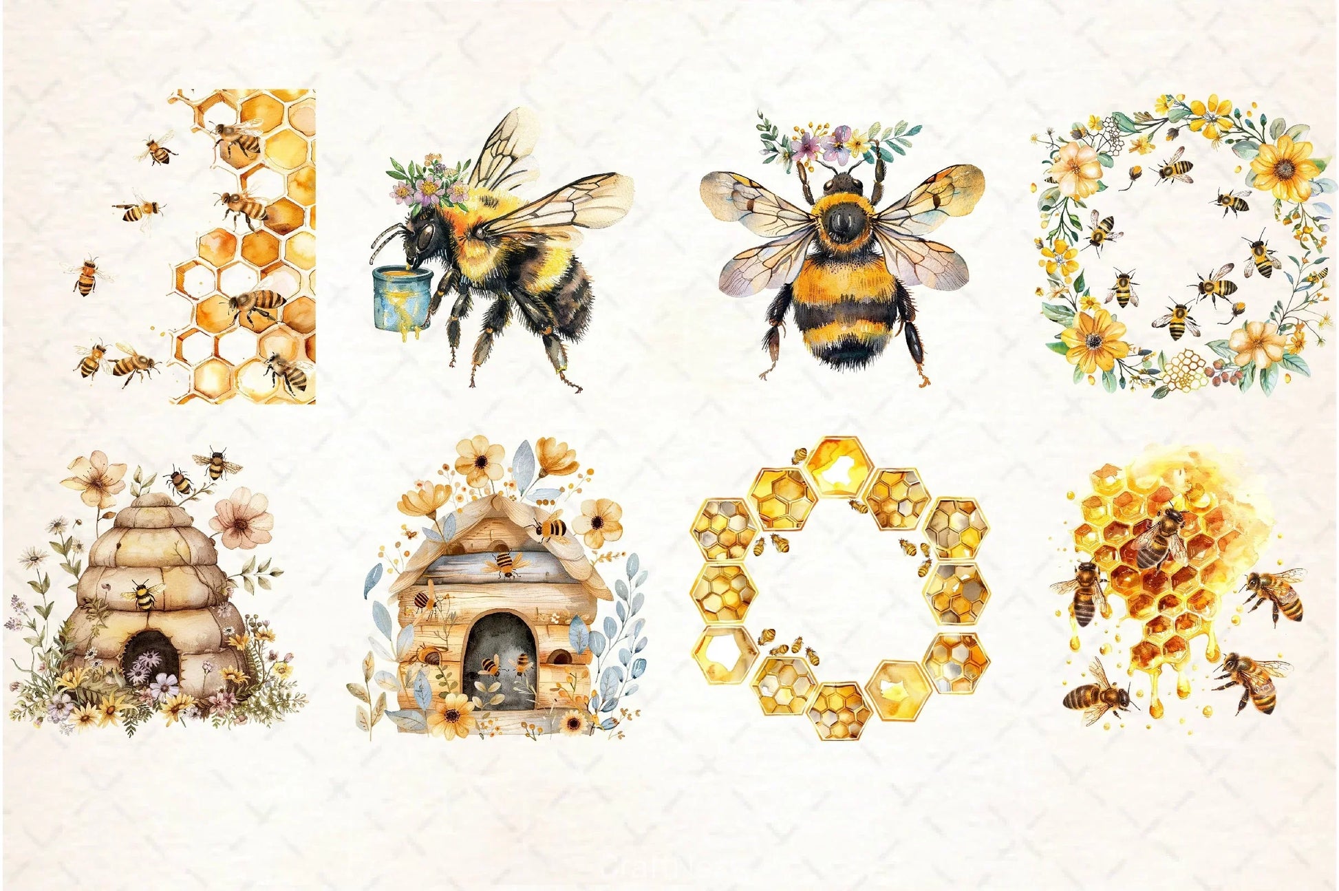 Honey Bee Clipart Bundle 21 - CraftNest - Digital Crafting and Art