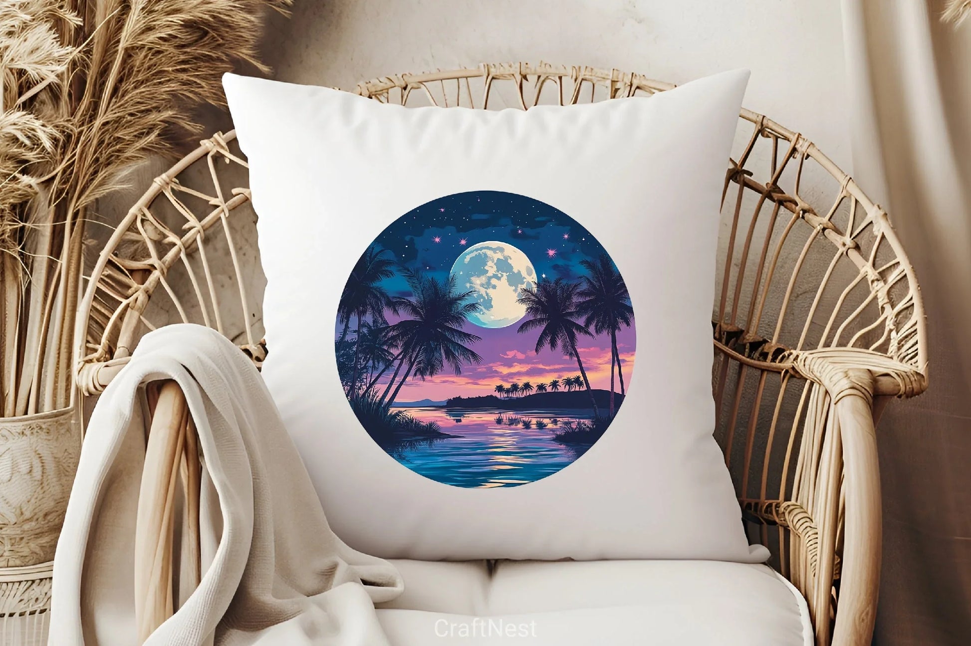 Summer Moon Beach Clipart Bundle - CraftNest - Digital Crafting and Art