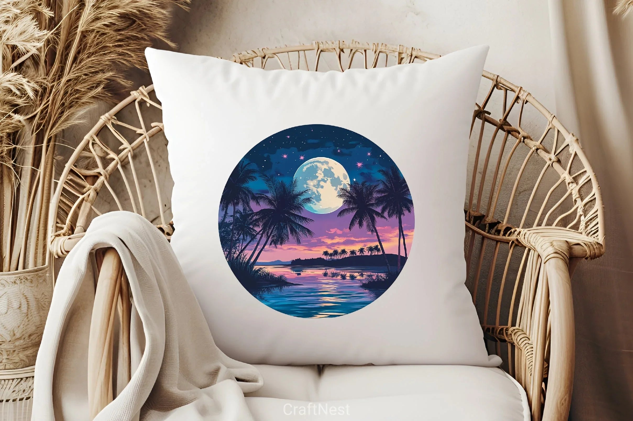 Summer Moon Beach Clipart Bundle - CraftNest - Digital Crafting and Art