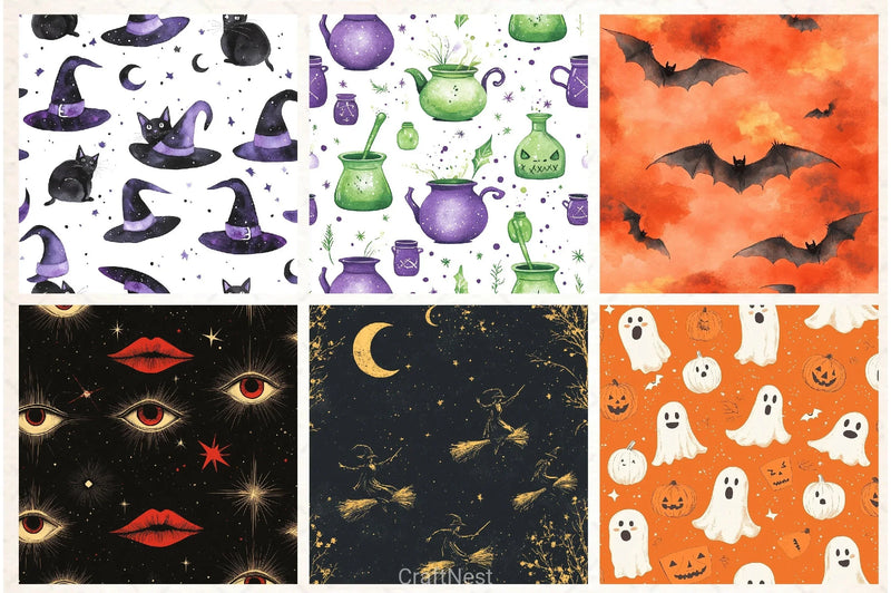 Happy Halloween Digital Paper - CraftNest - Digital Crafting and Art
