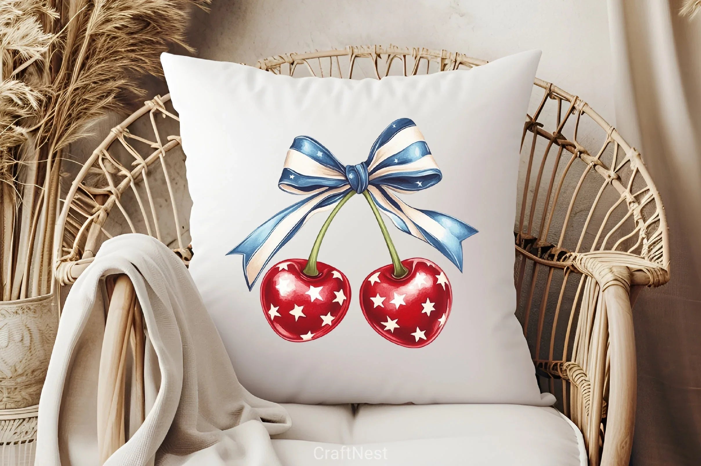 4th of July Cherry Bow Clipart Bundle 2 - CraftNest - Digital Crafting and Art