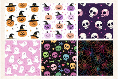 Happy Cute Halloween Pattern Paper - CraftNest - Digital Crafting and Art