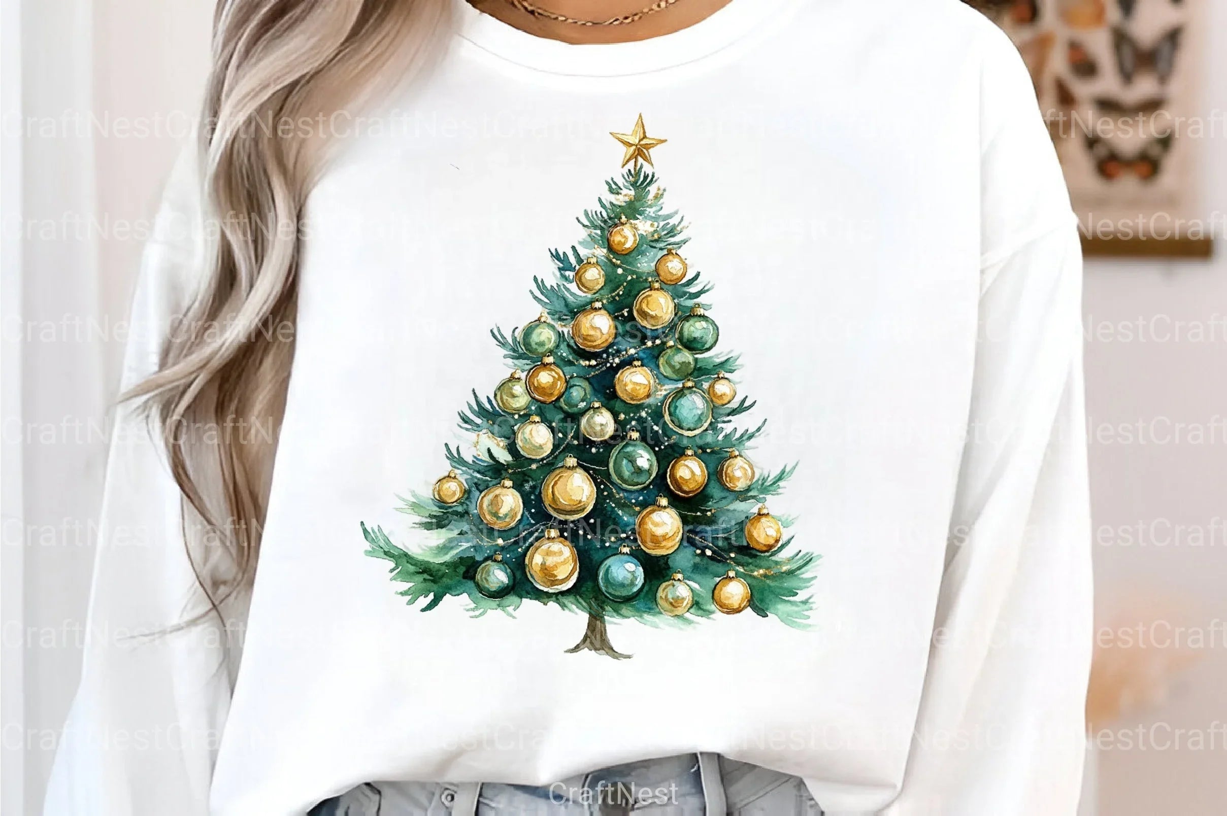 Whimsical Christmas Tree Clipart Bundle - CraftNest - Digital Crafting and Art