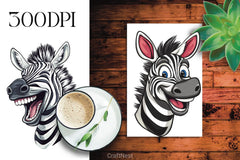 Funny Cartoon Zebra Clipart Bundle - CraftNest - Digital Crafting and Art