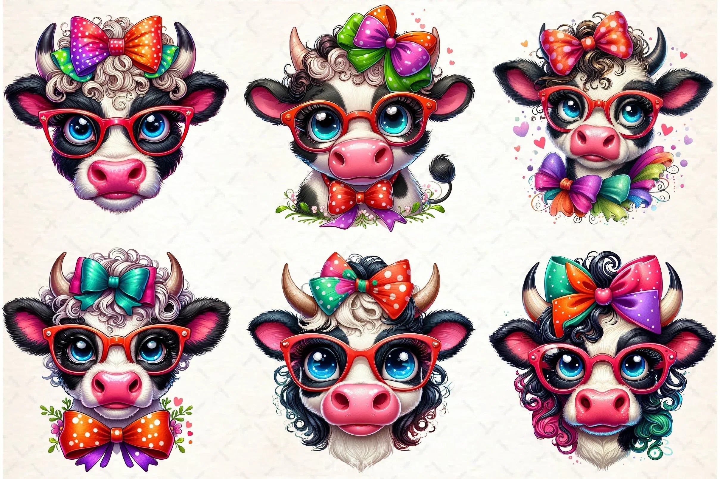 Funny Cow Clipart Bundle 4 - CraftNest - Digital Crafting and Art