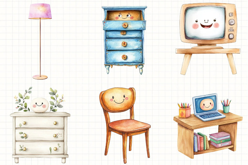Home Furniture Clipart Bundle 5 - CraftNest - Digital Crafting and Art