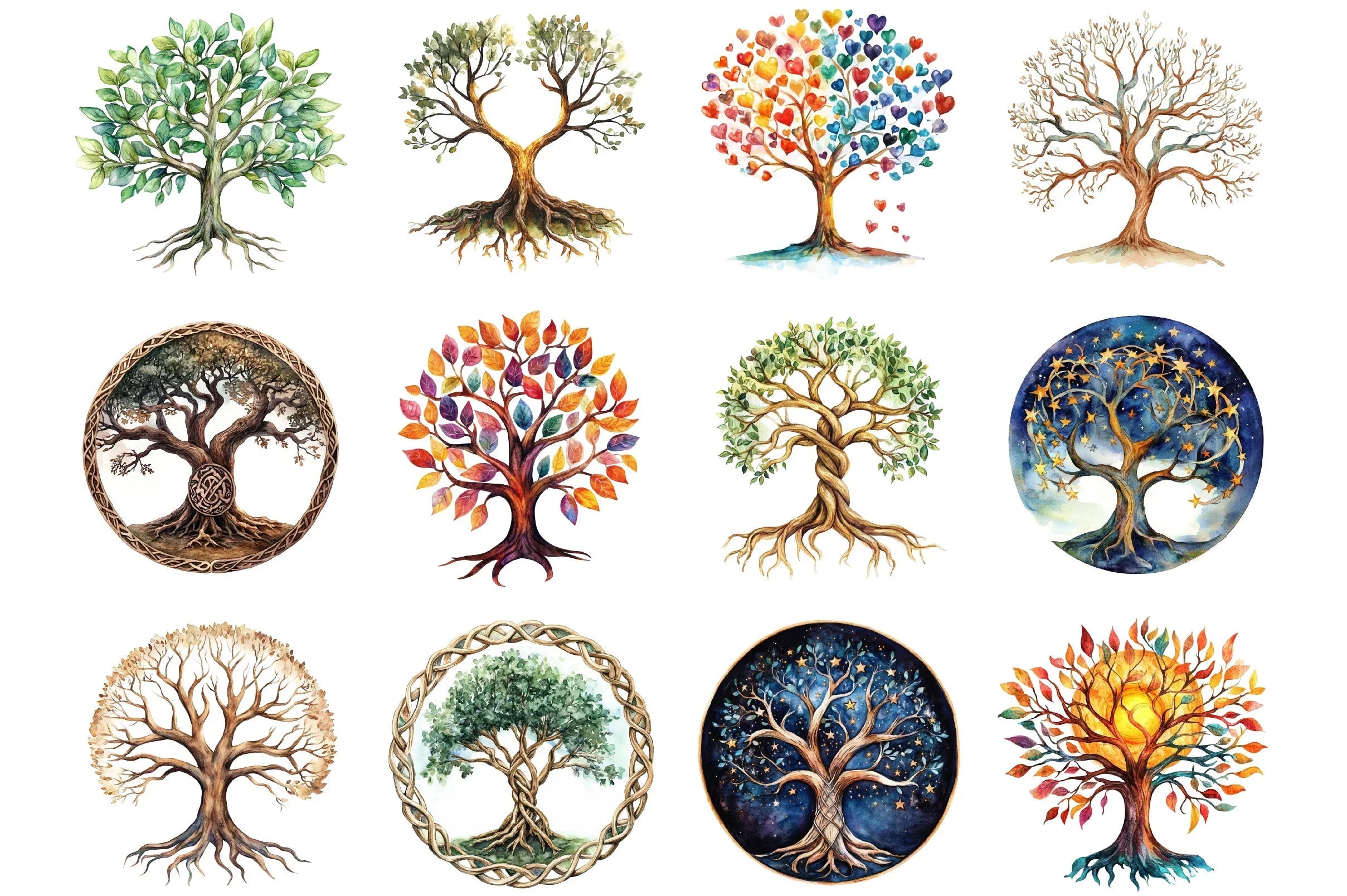 Sacred Tree of Life Clipart Bundle - CraftNest - Digital Crafting and Art