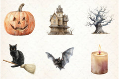 Neutral Halloween Clipart Bundle 7 - CraftNest - Digital Crafting and Art