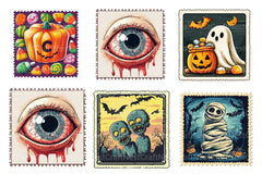 Cute Halloween Alphabet Clipart Bundle - CraftNest - Digital Crafting and Art