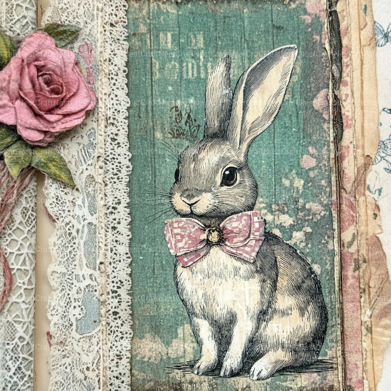 Vintage Bunny Clipart Bundle - CraftNest - Digital Crafting and Art