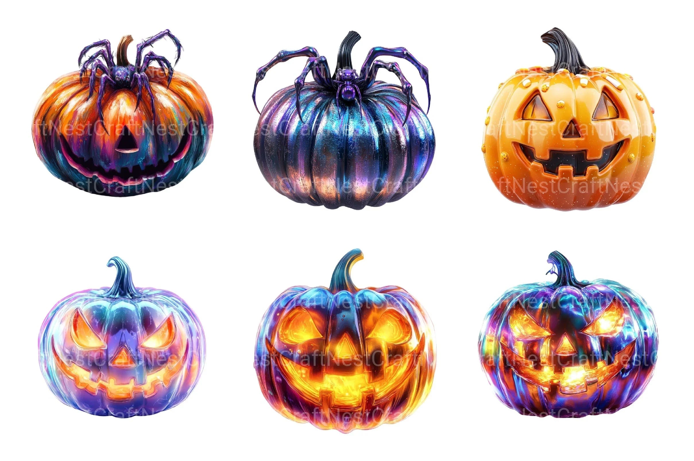 Halloween Pumpkin Clipart Bundle 99 - CraftNest - Digital Crafting and Art