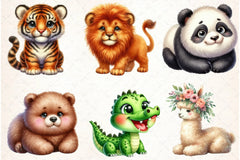 Cute Animals Clipart Bundle - CraftNest - Digital Crafting and Art