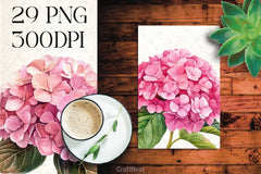 Hydrangea Clipart Bundle 12 - CraftNest - Digital Crafting and Art